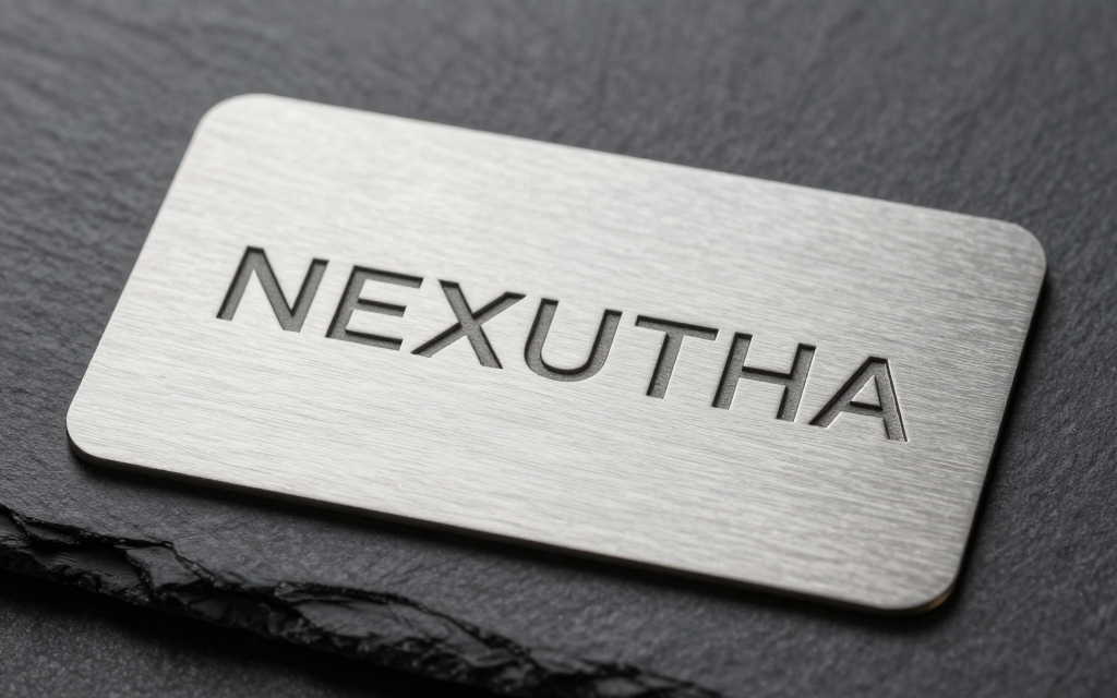 NEXUTHA ステンレス名刺(スタンダード) レーザー彫刻作品